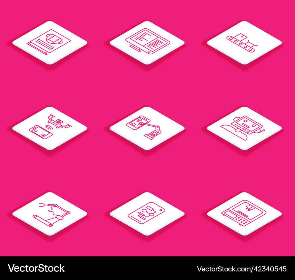 Set line user manual computer monitor screen Set line user manual computer monitor screen vector image