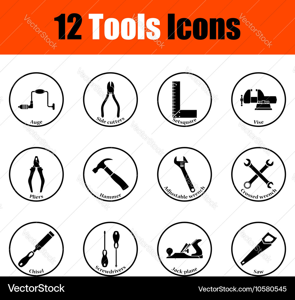 Tools icon set Royalty Free Vector Image - VectorStock