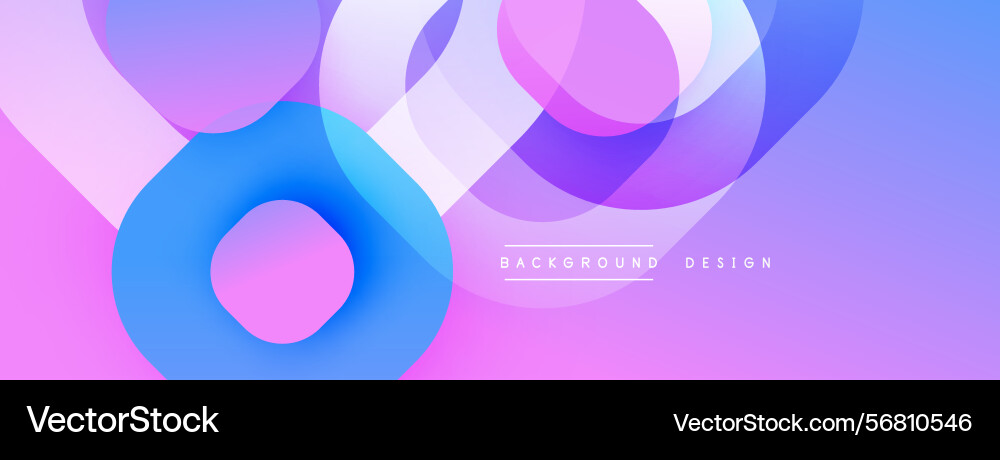 Abstract circles overlap creating vibrant Vector Image
