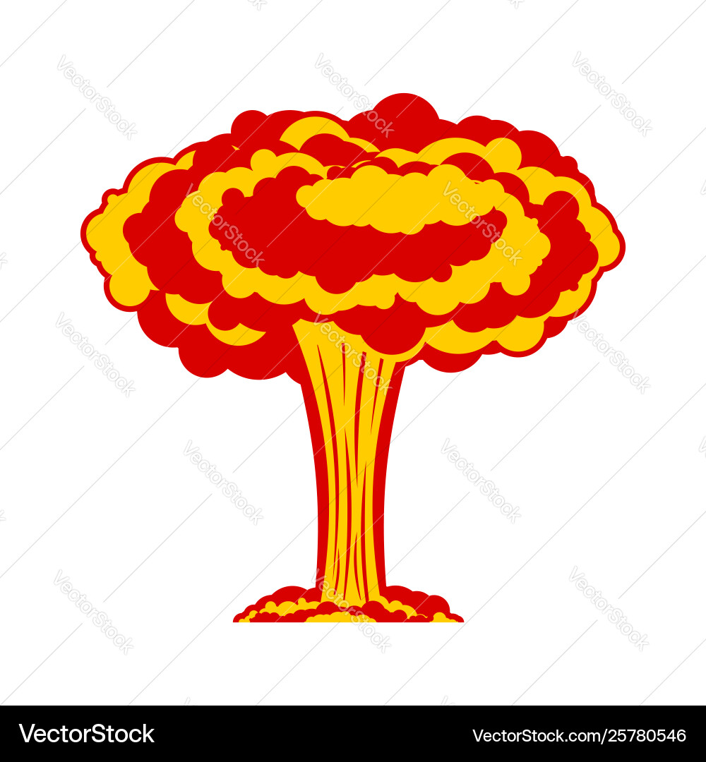 Atomexplosion - Roter Pilz Cloud Vektorbild