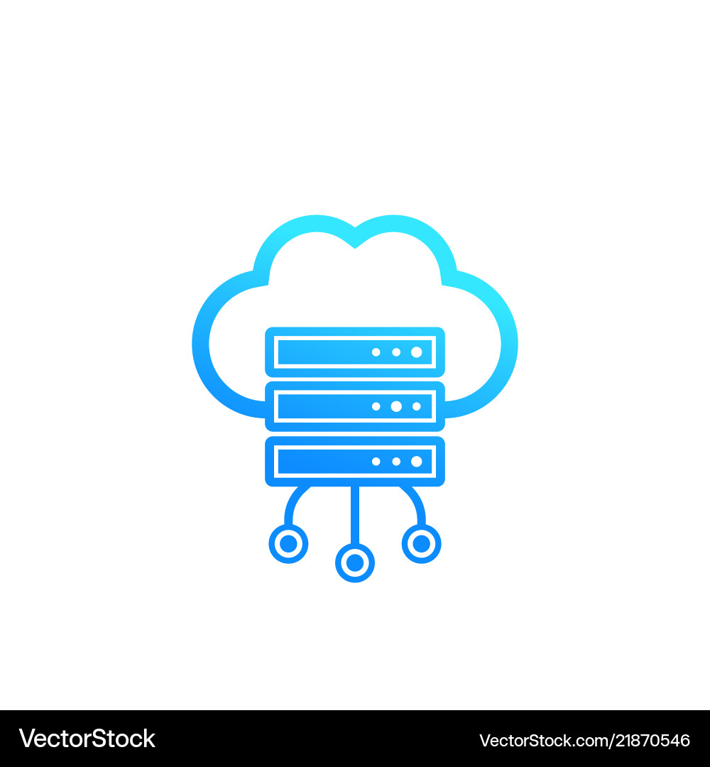 Cloud Server Hosting Icon vector image