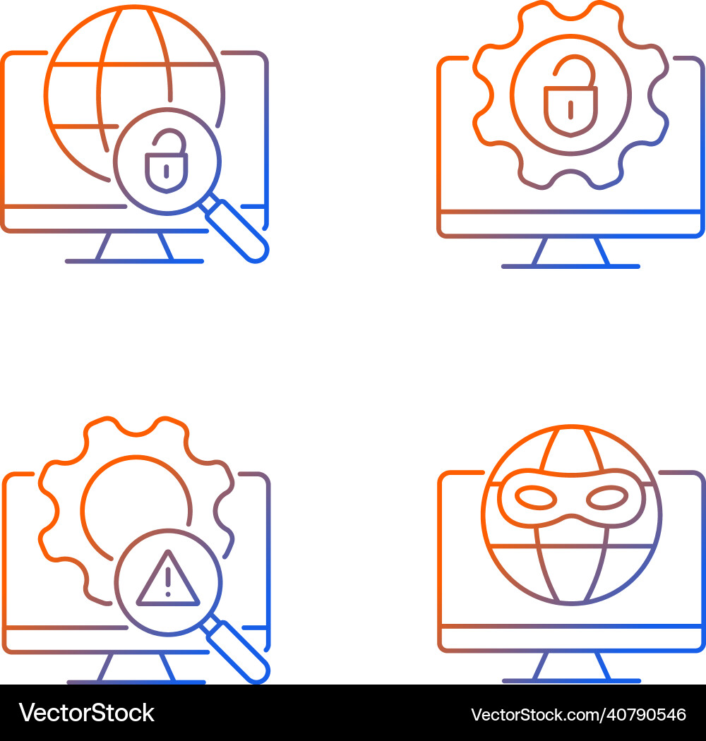 Illegal activities detection gradient linear Illegal activities detection gradient linear vector image