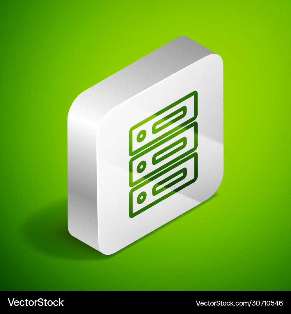 Isometric line server data web hosting icon Vector Image