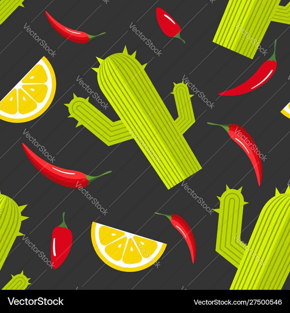 Seamless pattern on dark background with green Vector Image