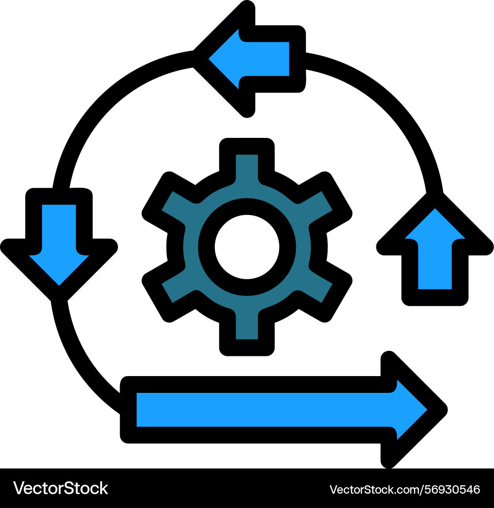 Shift sprint line filled style icon design Vector Image