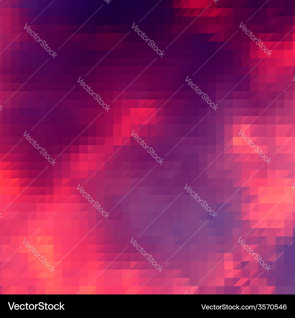 Sundown themed background with triangular grid vector image