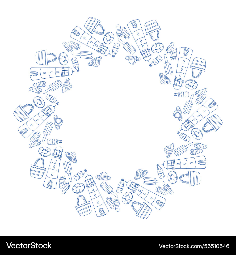 Tropical palm tree design creating a circular Tropical palm tree design creating a circular Vector Image