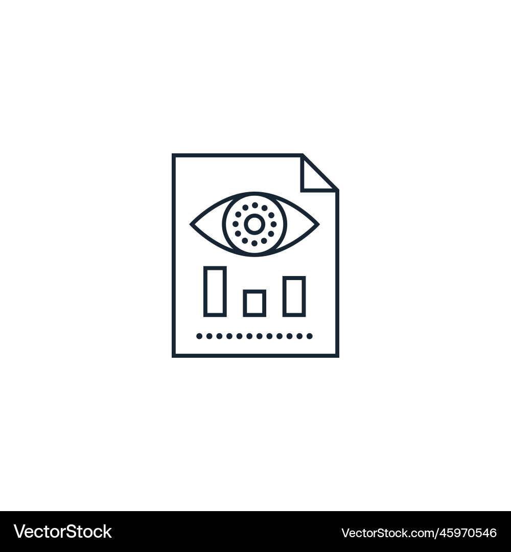 Visualization creative icon from analytics Vector Image