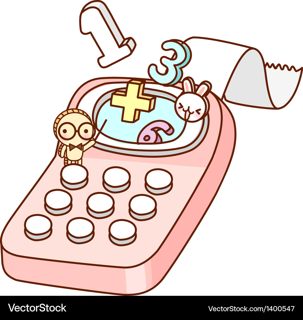 A view of calculator vector image