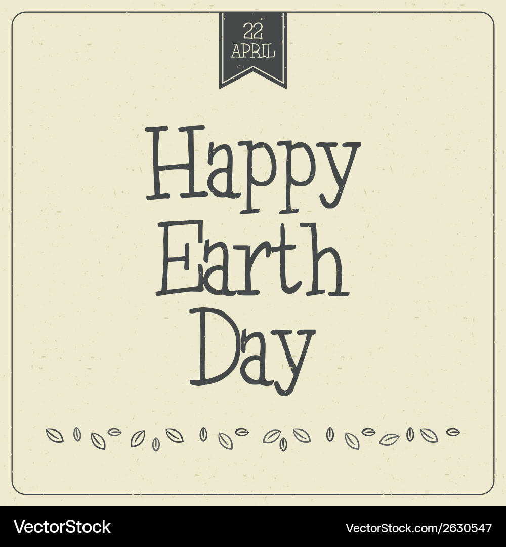Abstract earth day background with special objects vector image