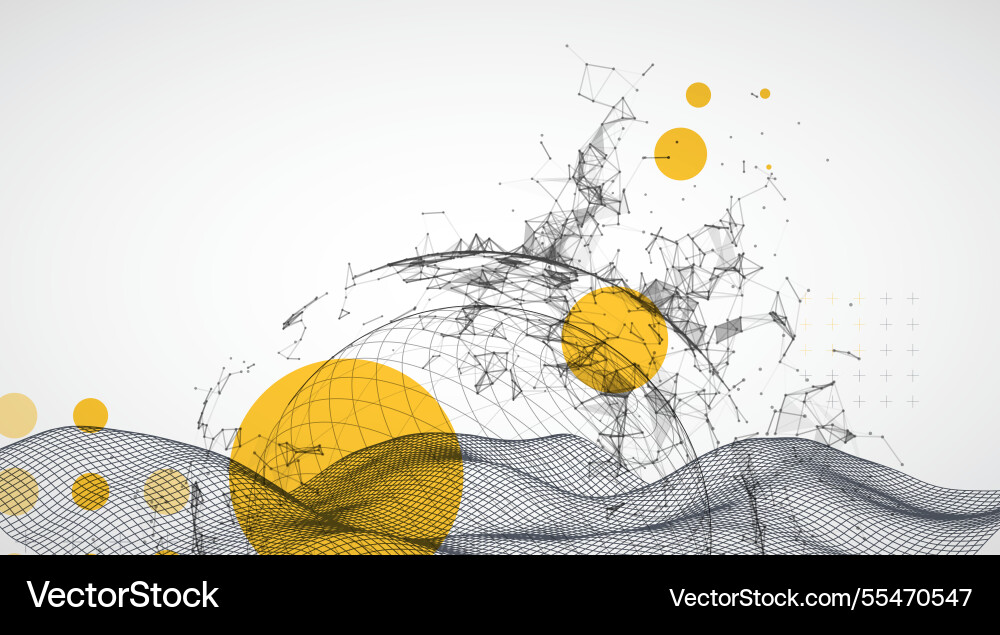 Abstract image of a wireframe sphere Abstract image of a wireframe sphere vector image