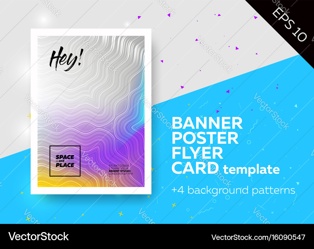 Bright template with text grid trendy geometric Vector Image