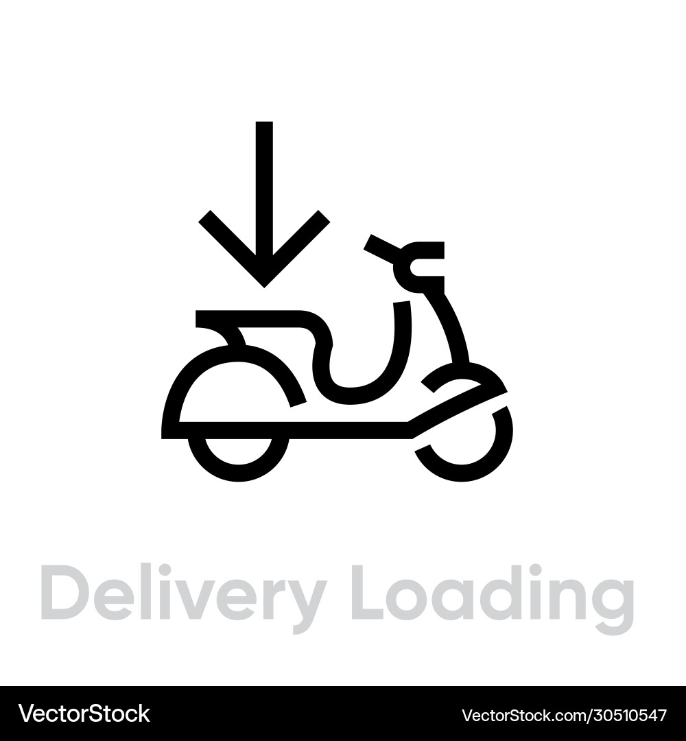 Delivery Bike Icon - Loading Vector Image