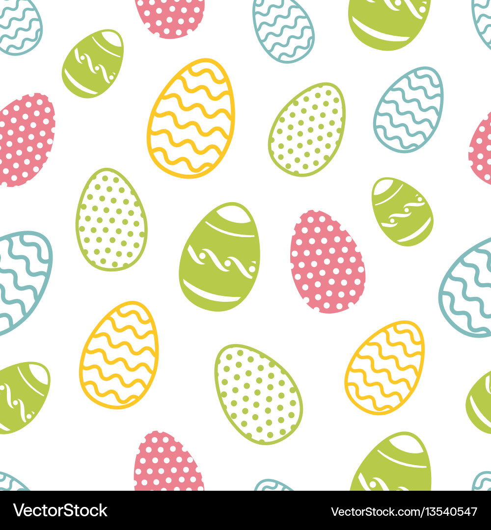 Easter Egg Seamless Pattern Vector Image