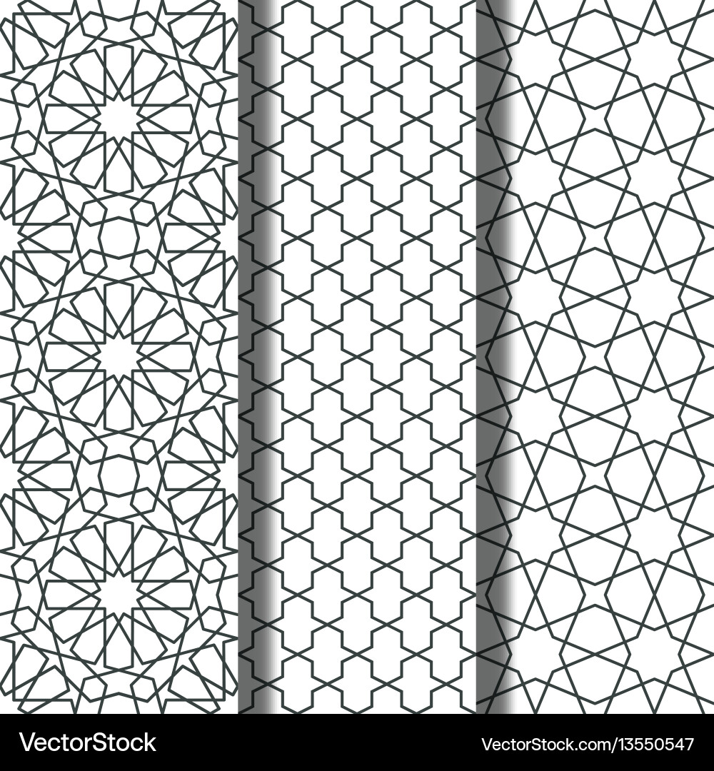 Islamic Pattern Triangular Shape Islamic geometry pattern Royalty Free Vector Image