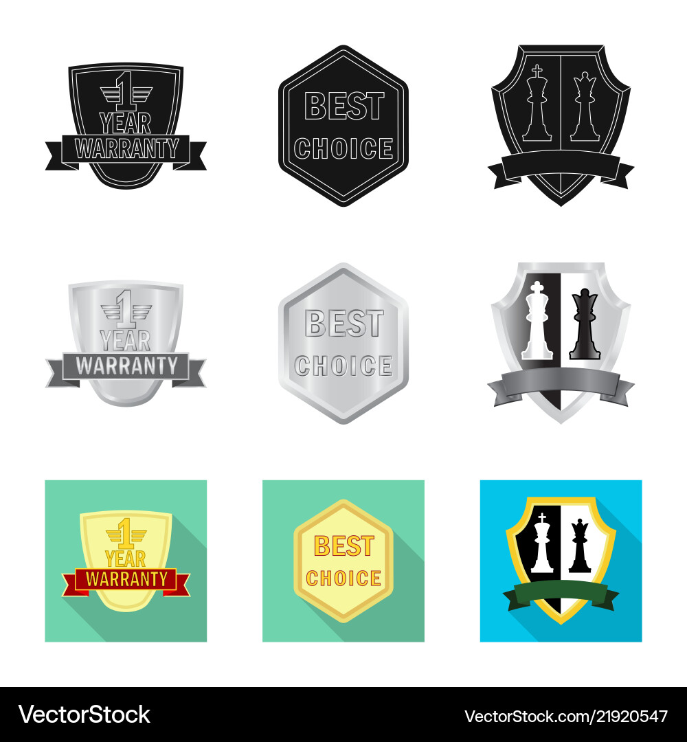Isolated object of emblem and badge icon Isolated object of emblem and badge icon vector image
