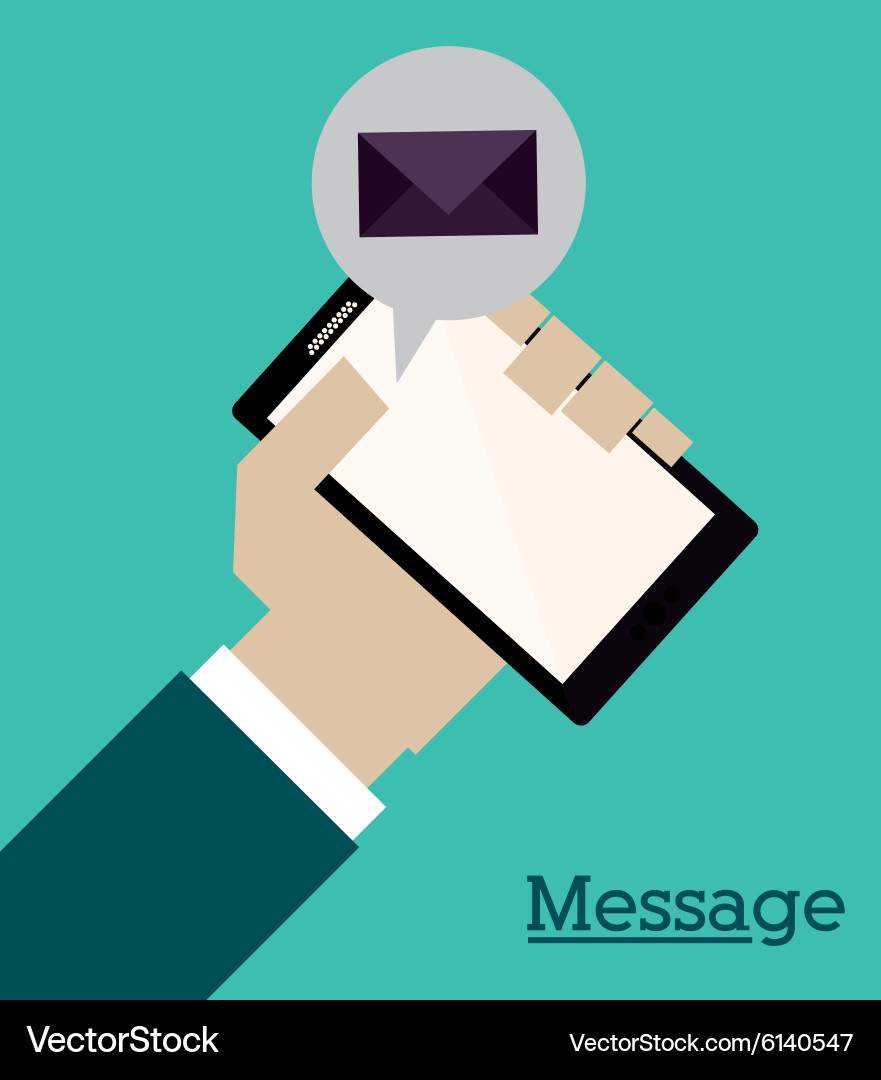 Message design Vector Image