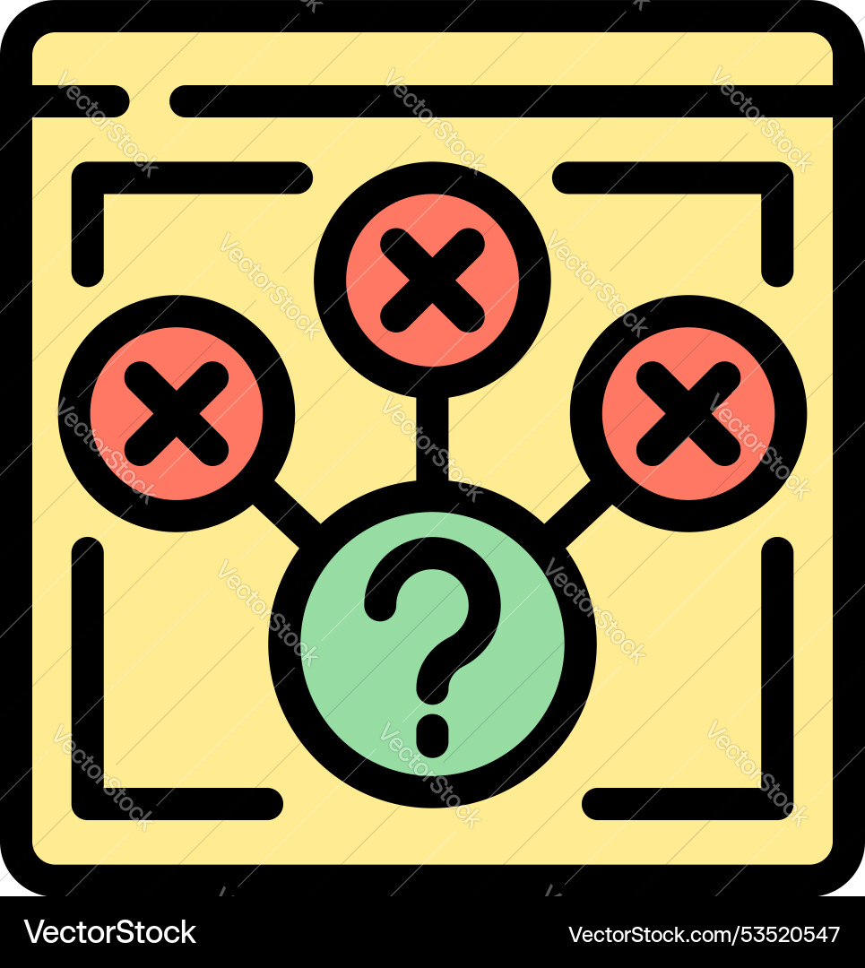 Online survey showing three incorrect answers vector image