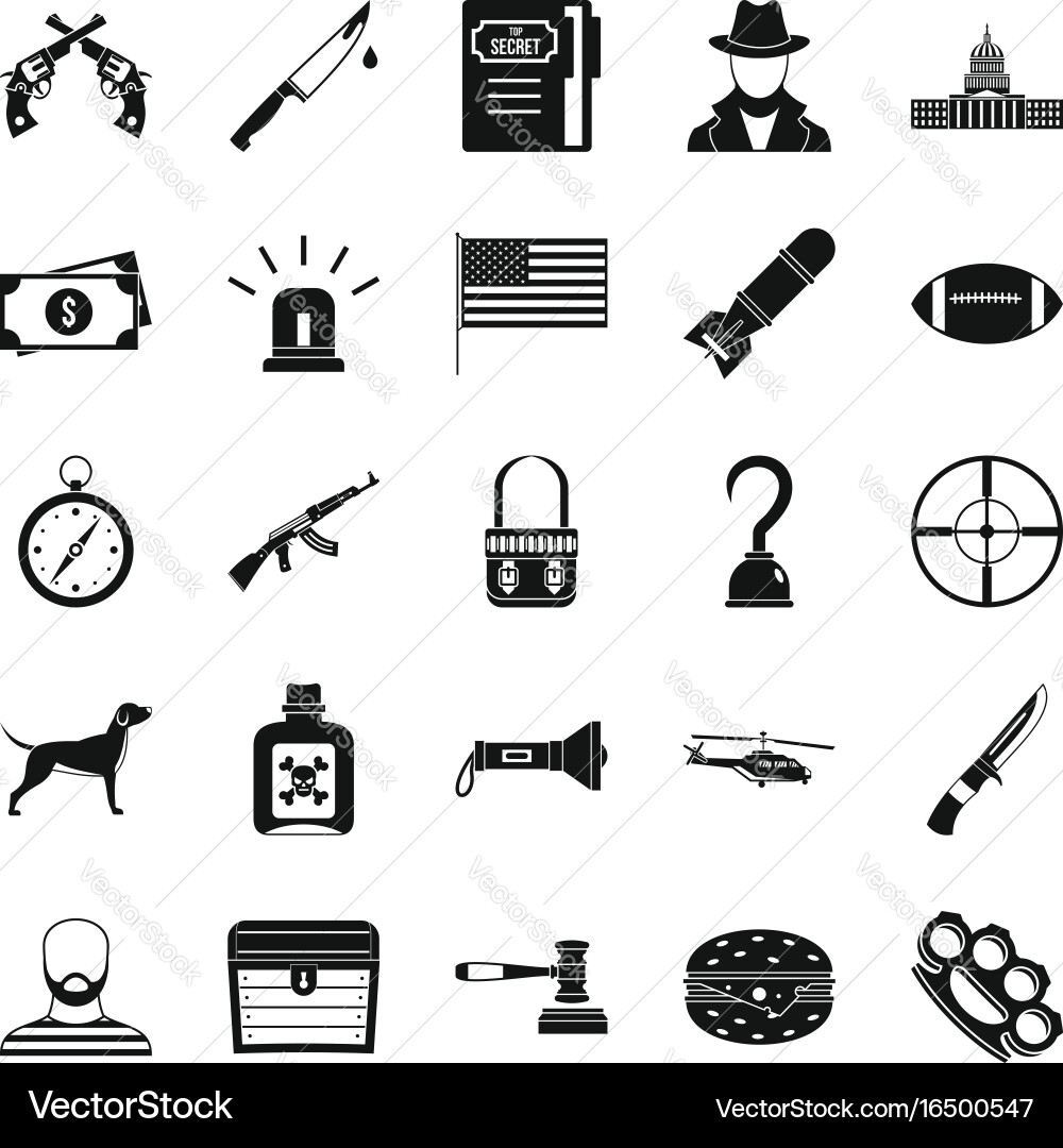 Pellet icons set simple style Vector Image