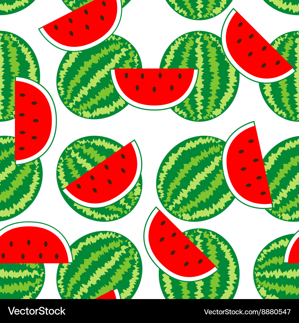 Seamless pattern background from watermelon Vector Image