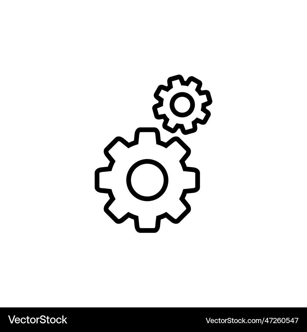 Setting icon cog settings symbol Vector Image