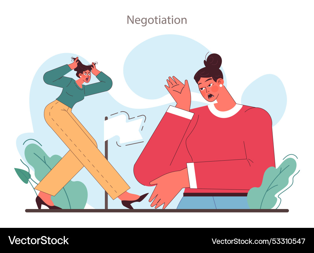 Soft skill development character with conflict Soft skill development character with conflict vector image
