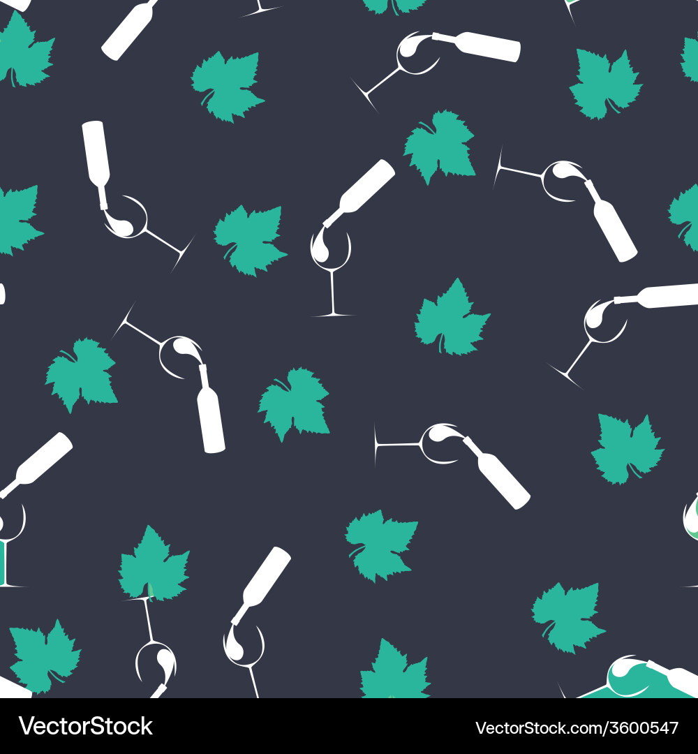 Wine pattern vector image