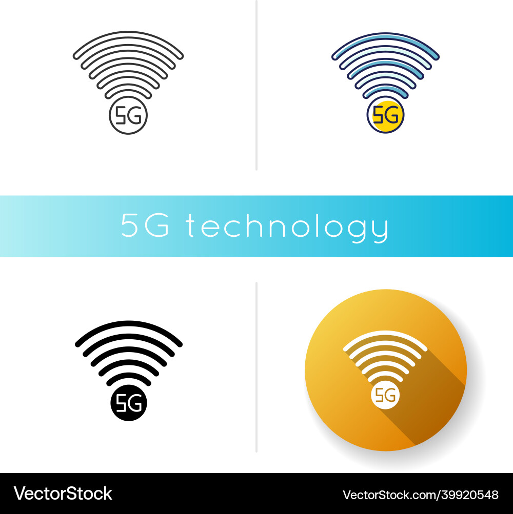 5g signal indicator icon internet connection 5g signal indicator icon internet connection vector image