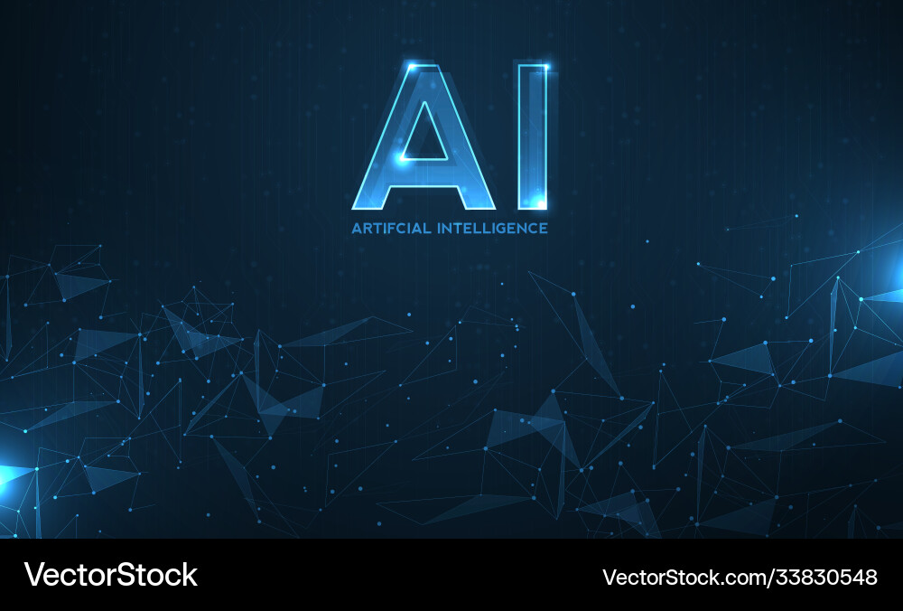 Artificial intelligence machine learning ai data Artificial intelligence machine learning ai data vector image