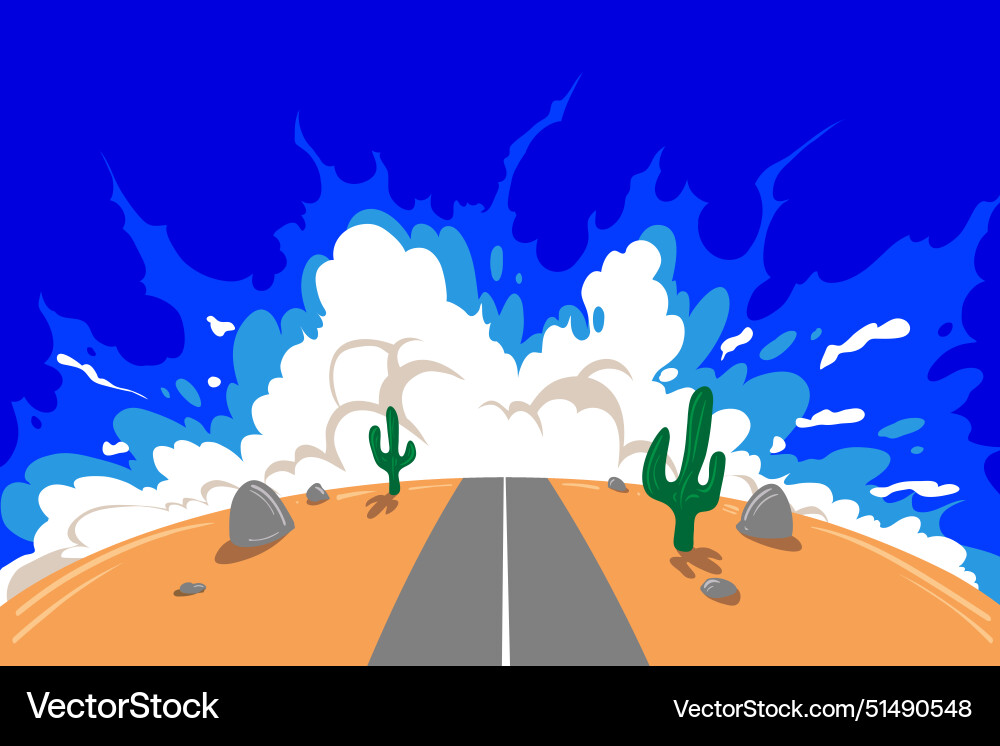 Beautiful road going into the distance Royalty Free Vector
