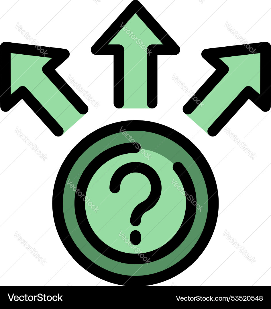 Choosing right way concept with question mark Choosing right way concept with question mark vector image
