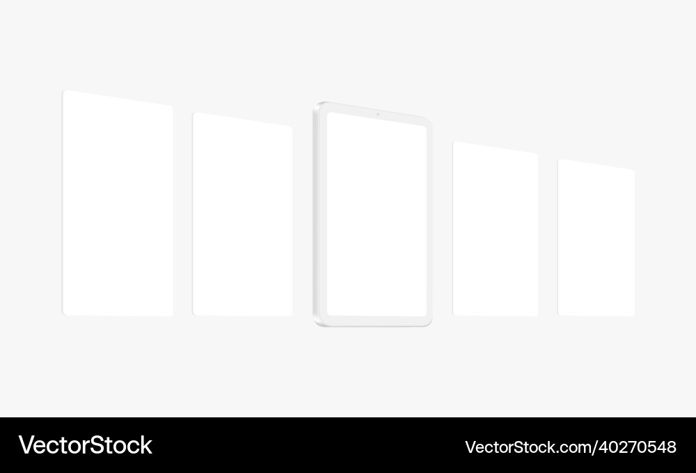 Clay tablet computer mockup with blank web pages Clay tablet computer mockup with blank web pages vector image