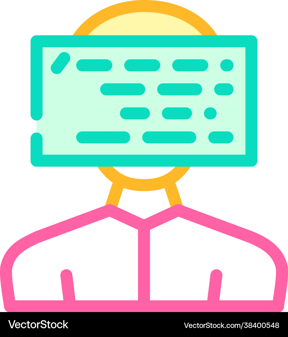 Client programming kyc color icon Vector Image