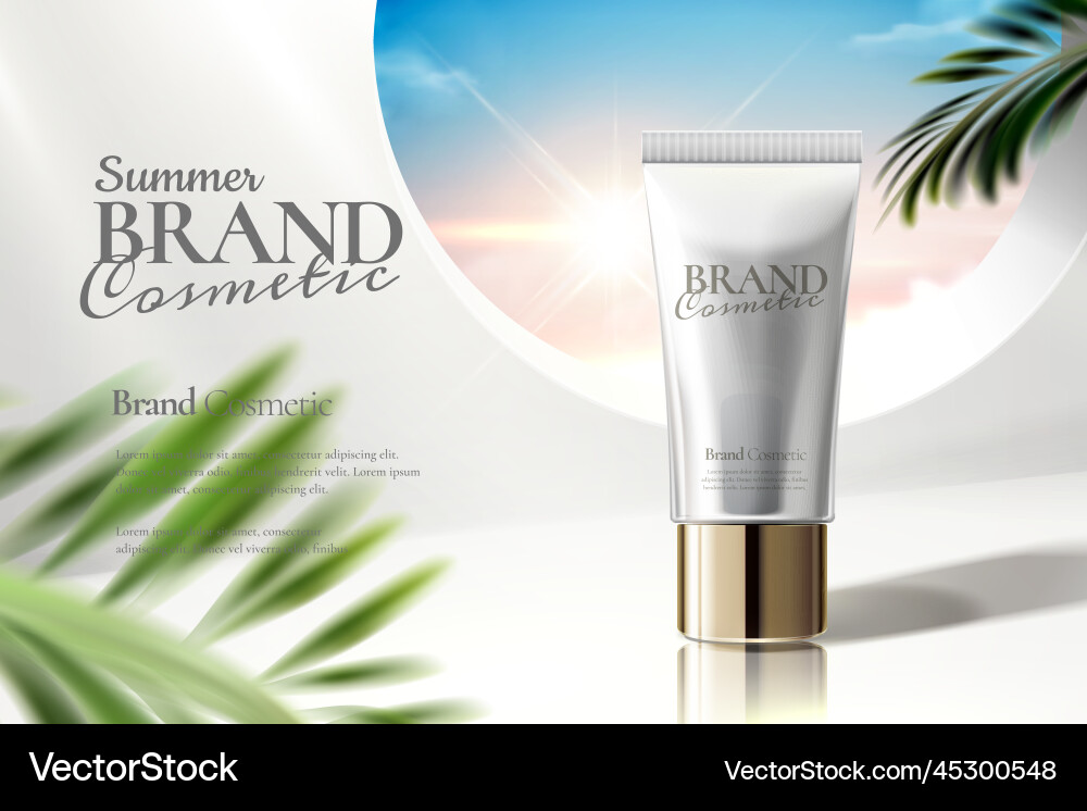 Cosmetic tube ads Royalty Free Vector Image - VectorStock