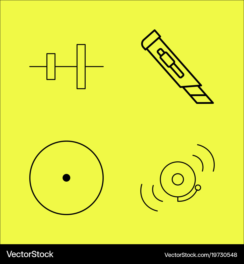 Essential linear icon set Vector Image