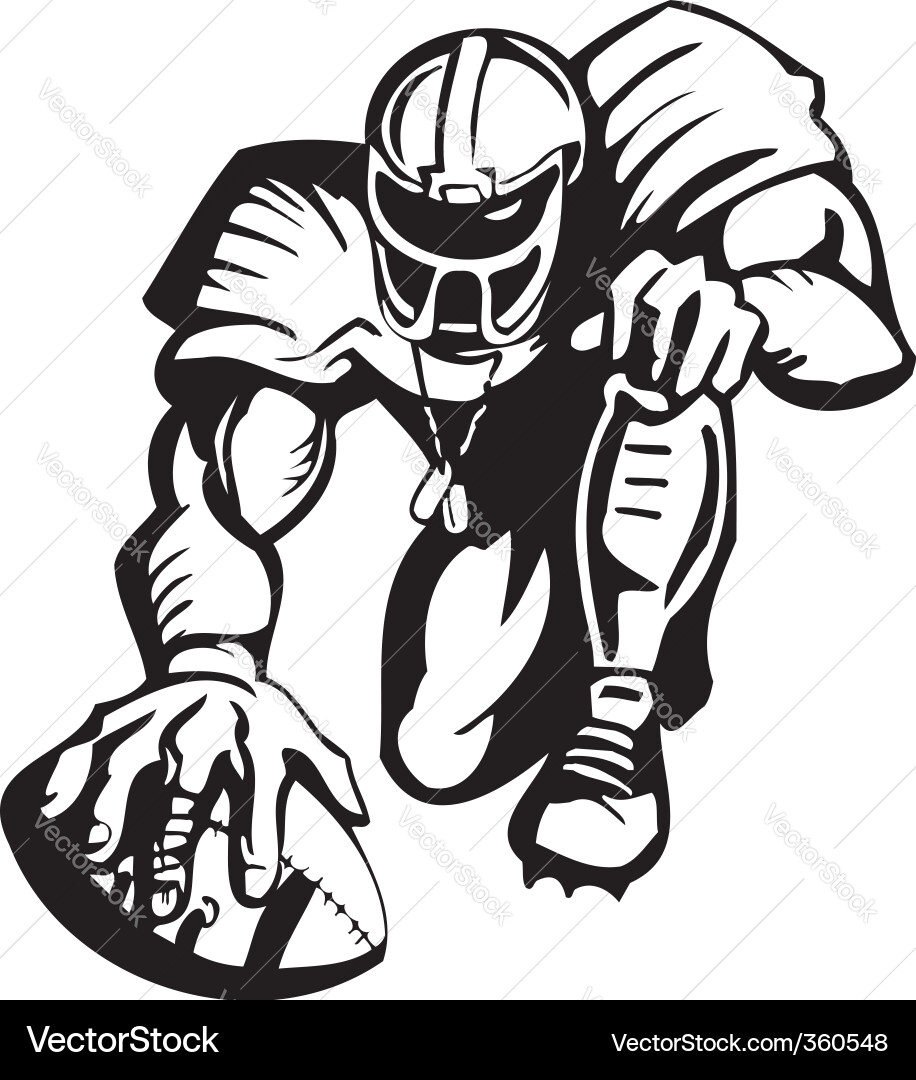 Football Player Action Shot vector image
