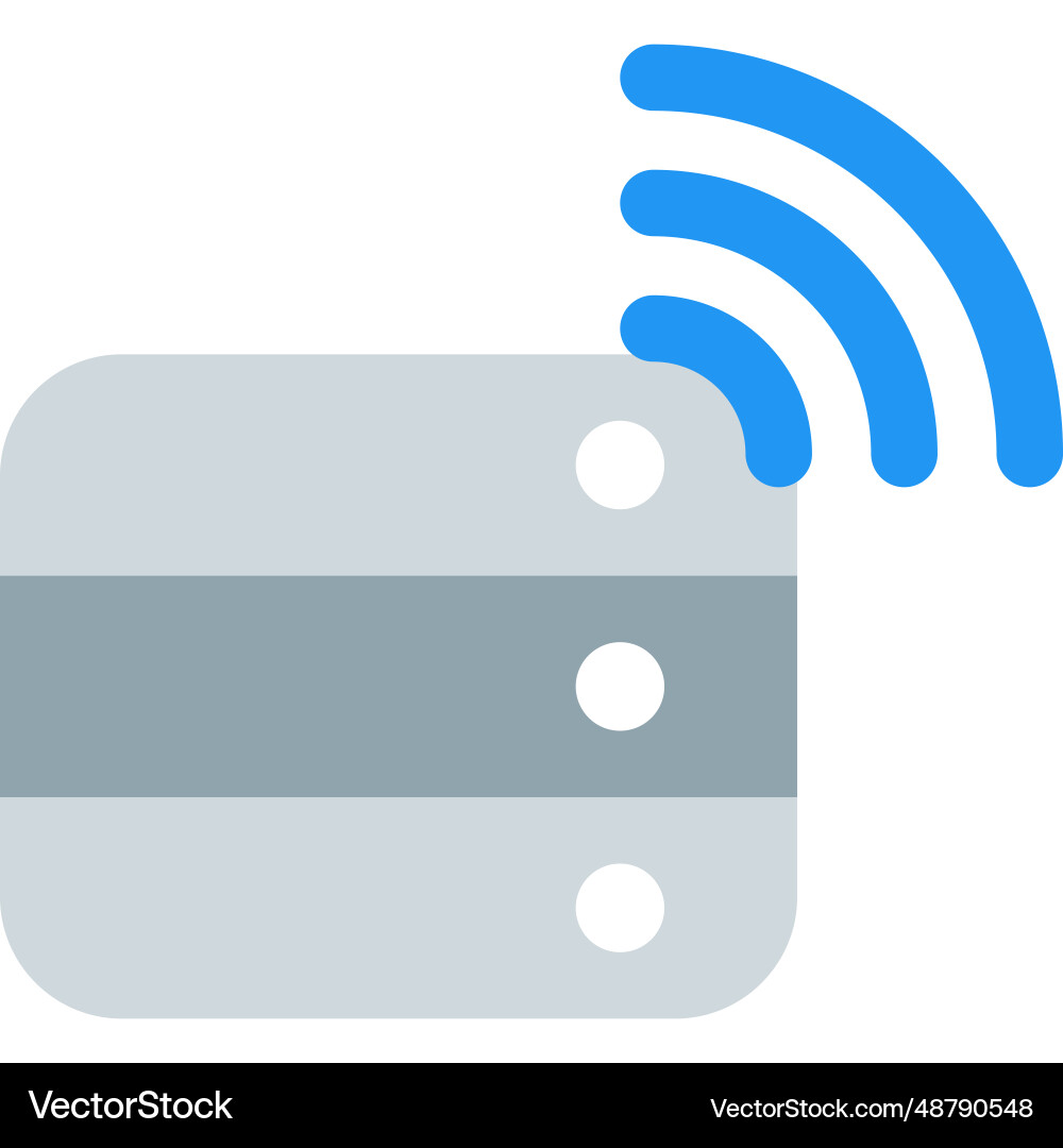 Information storage with a wireless database vector image
