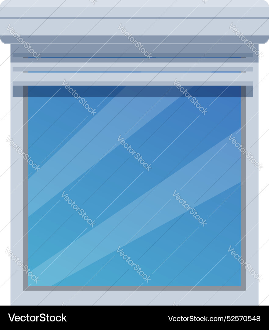 Modern plastic window with rolling shutter Vector Image
