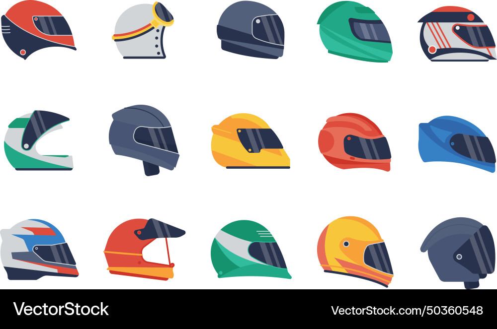 Moto helmets motorcycle helmet biker racing Moto helmets motorcycle helmet biker racing vector image