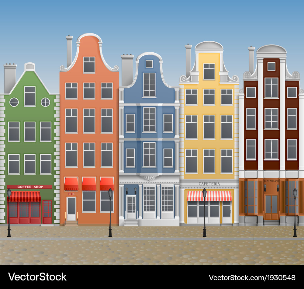 Old town Royalty Free Vector Image - VectorStock