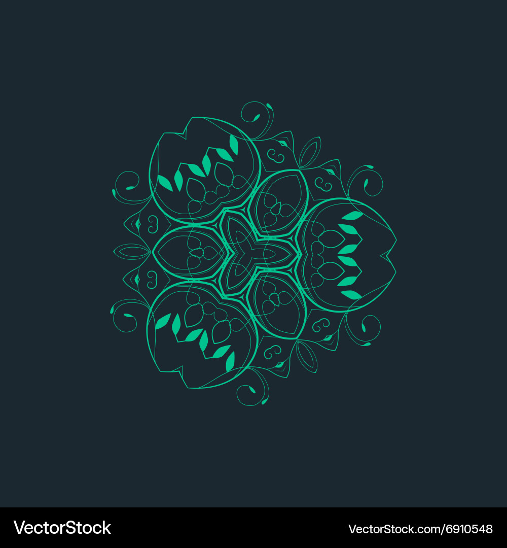 Ornamental background with pattern style Vector Image