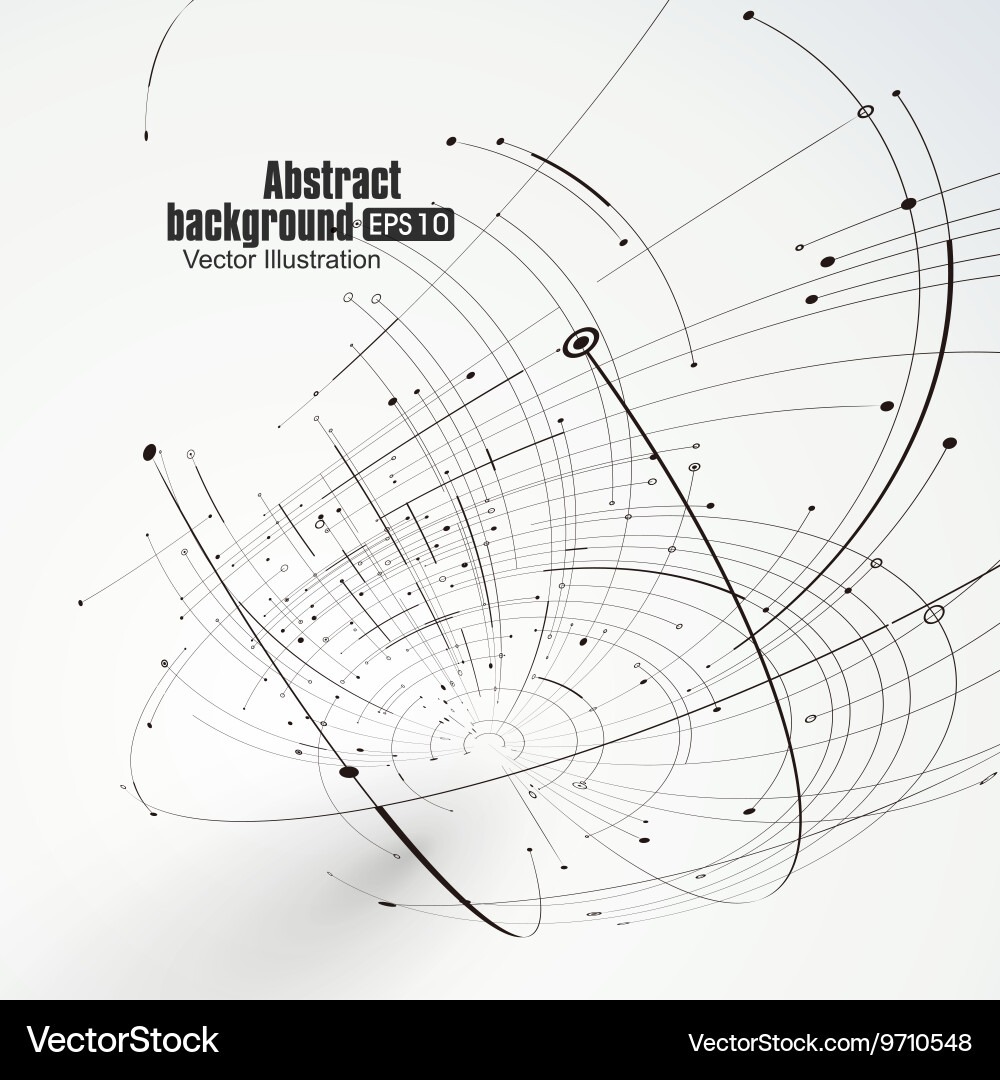Point and curve constructed the sphere wireframe vector image