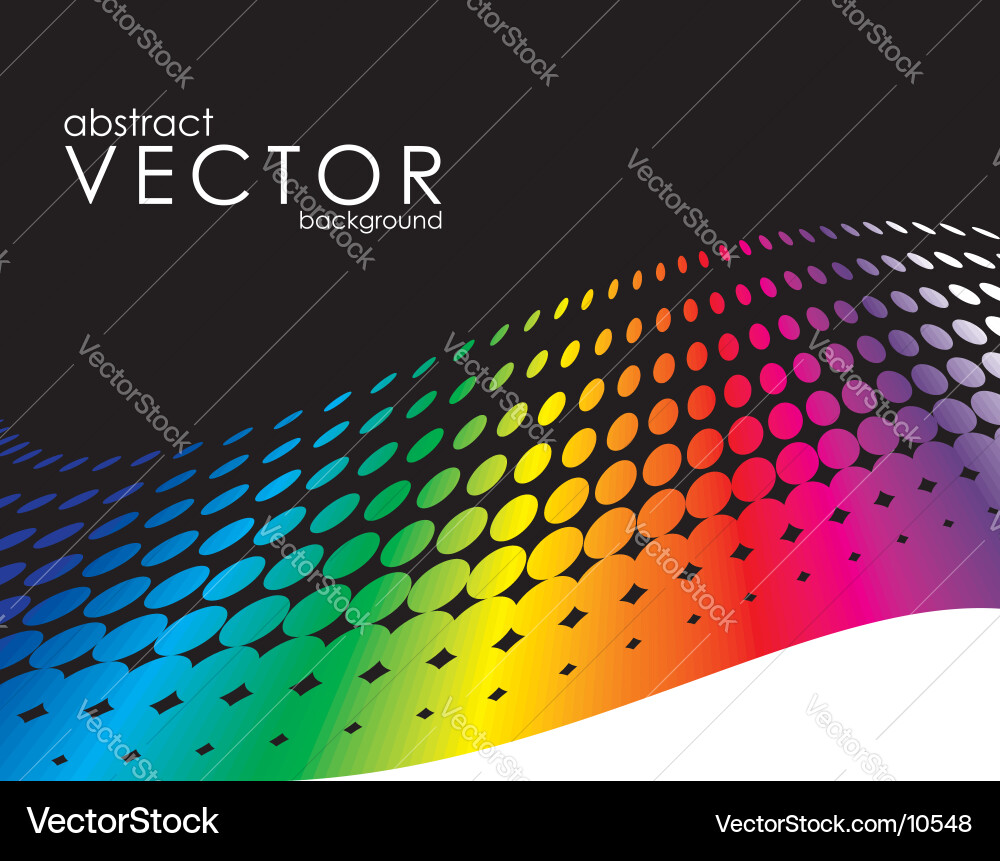 Rainbow Circle Abstract Background Vector Image