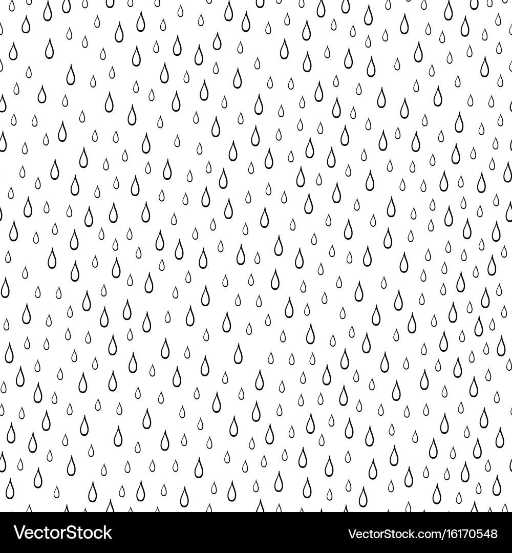 Seamless pattern with raindrops vector image