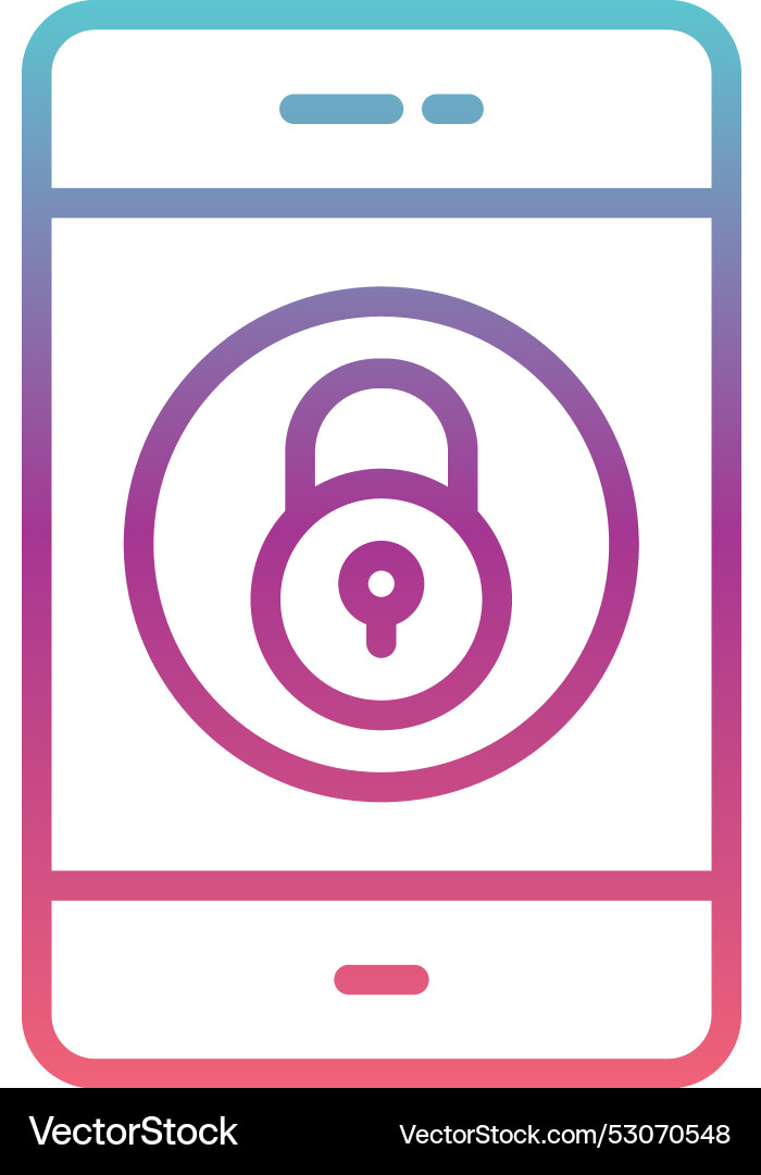 Security line gradient design vector image