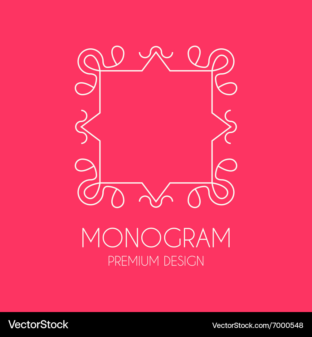 Simple monogram design template Vector Image