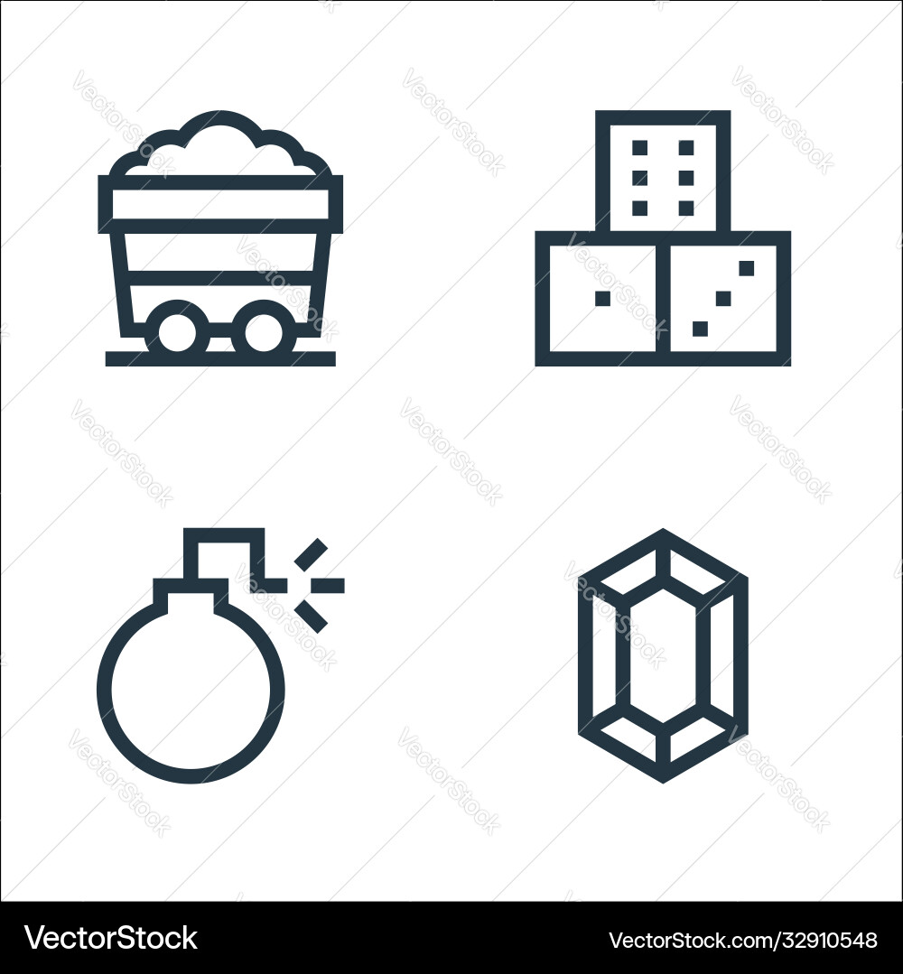 Video game elements line icons linear set quality Video game elements line icons linear set quality vector image