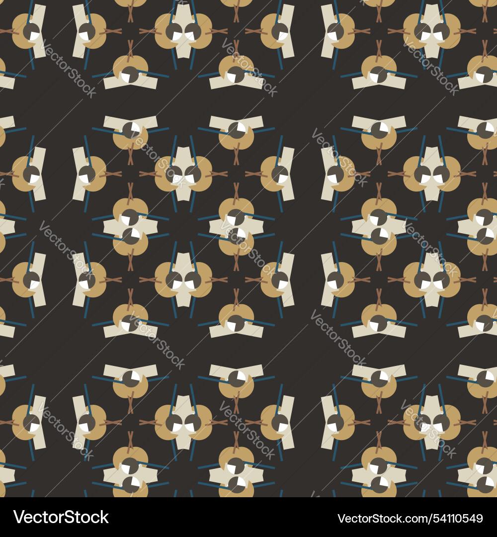Abstract line shape geometric motif basic pattern Vector Image