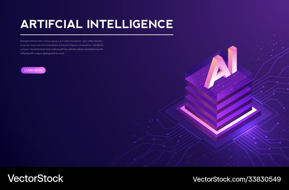 Artificial intelligence machine learning ai data Artificial intelligence machine learning ai data vector image