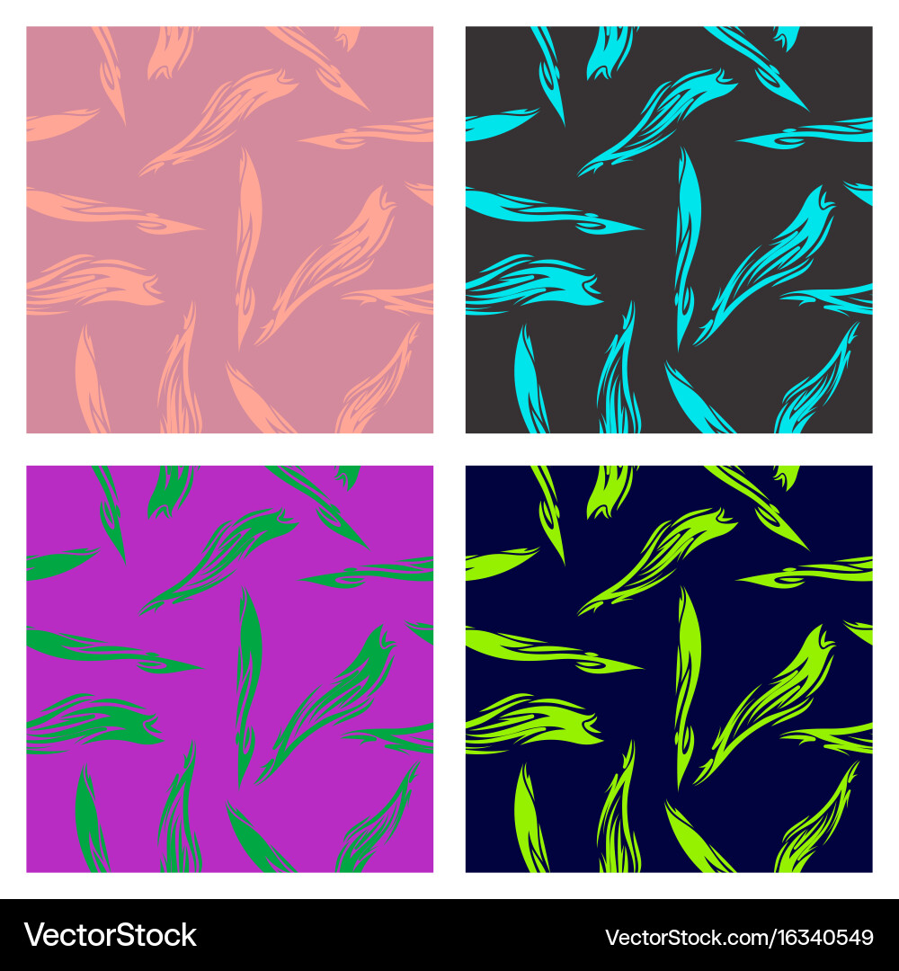 Assembly of patterns in bright style vector image